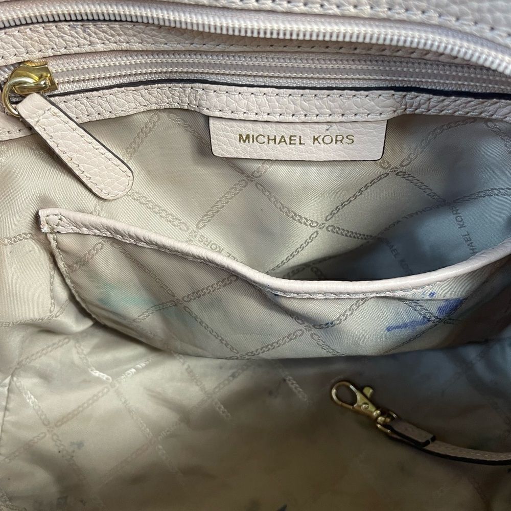 Michael Kors Bedford Pebble leather light pink Medium tote Gold tone accents - Picture 14 of 14